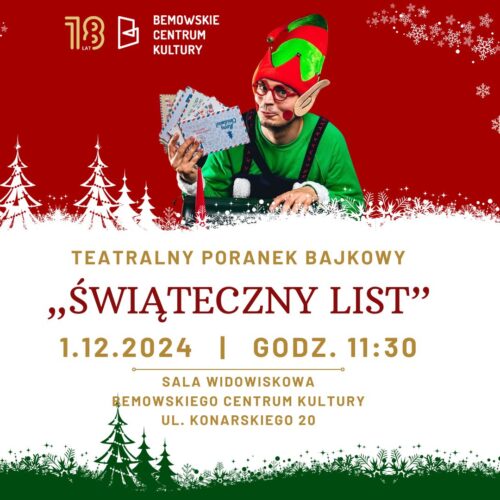 Teatralny Poranek Bajkowy „Świąteczny list”