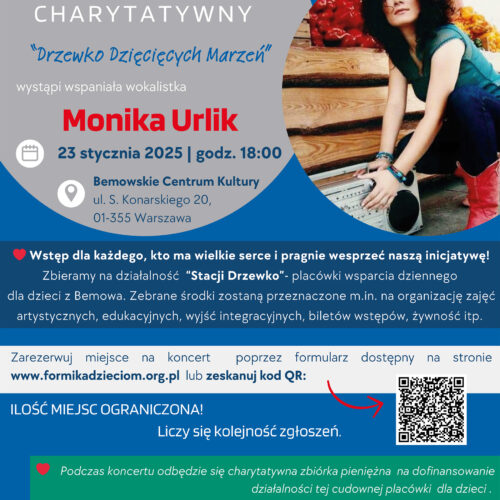 „Stacja Drzewko” – koncert charytatywny z udziałem Moniki Urlik