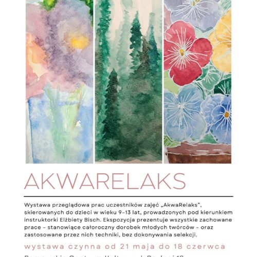Wystawa przeglądowa prac uczestników zajęć „AkwaRelaks”