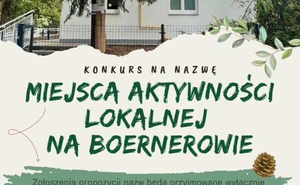 Konkurs na nazwę miejsca aktywności lokalnej na Boernerowie
