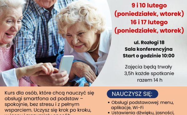 Kurs „Smartfon od podstaw” dla osób 55+