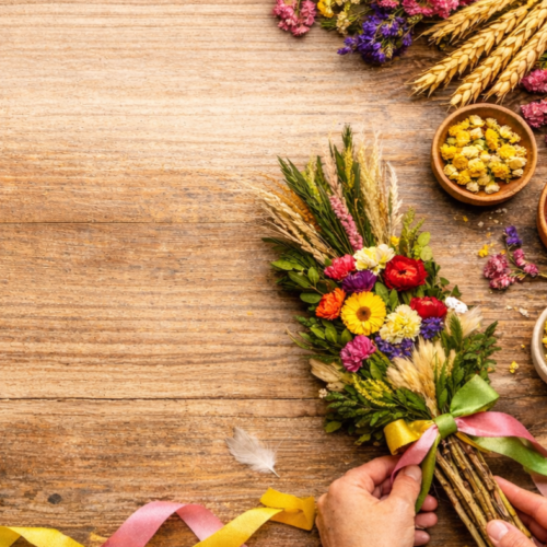 Międzypokoleniowe, wspólne tworzenie palm wielkanocnych