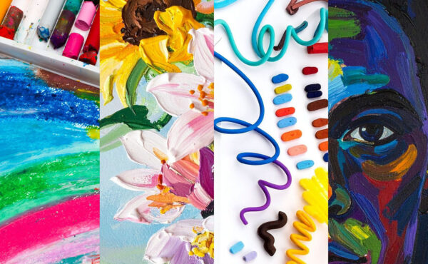 Wystawa uczestników zajęć: Zakamarki sztuki, plastyczne sztuczki oraz Rodzinne malowanie